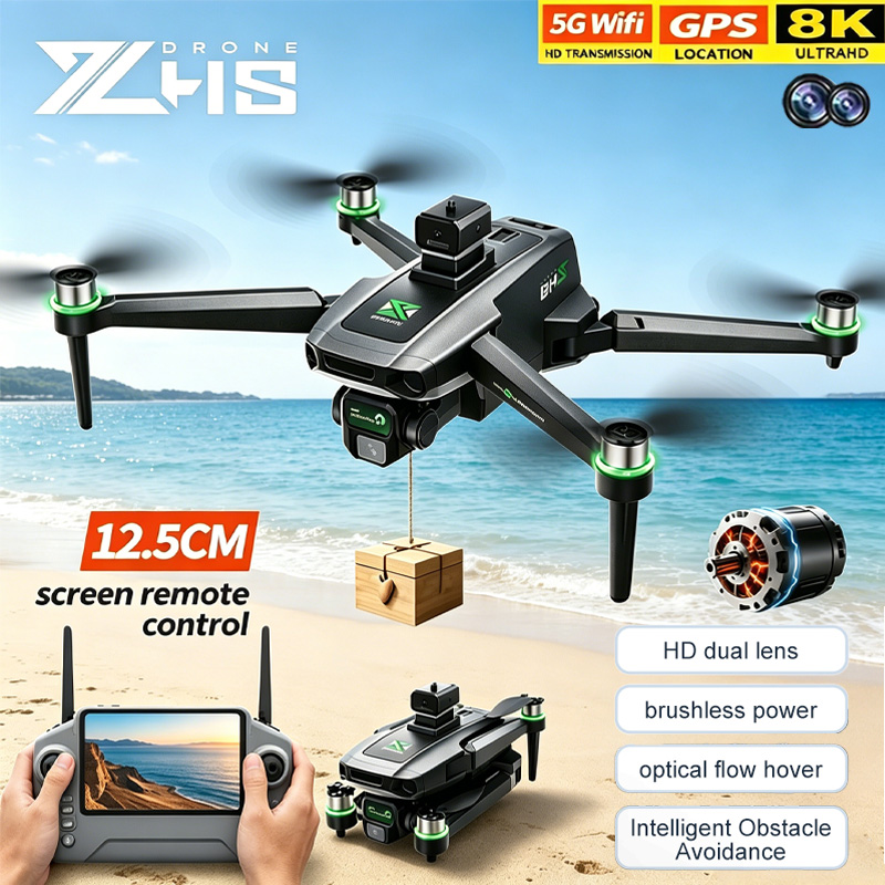 Drone Kit Tricopter - Drone professionnel ZH8 télécommandé, mini-drone 8K