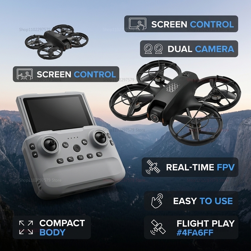Nouveau 2026 M5 Mini Drone RC  - Drone Kit Tricopter avis et prix